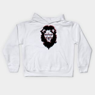 Lion Cyber Glitch Kids Hoodie